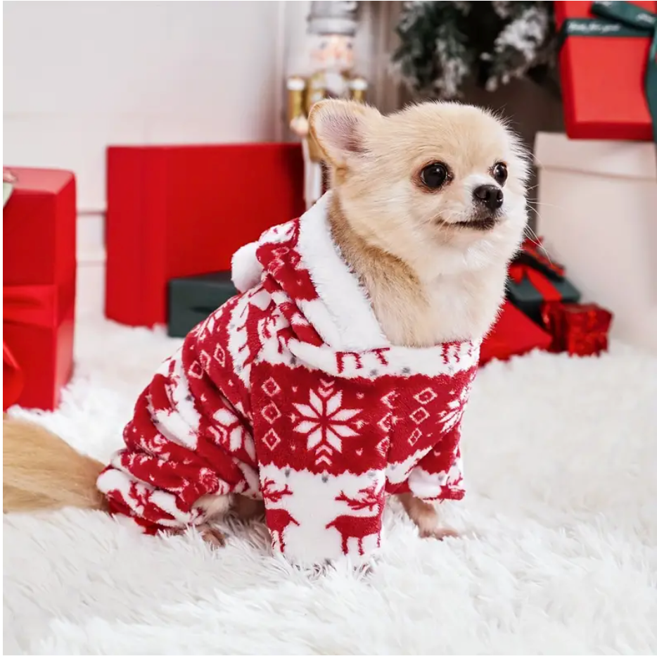 Pawsitively Festive Fleece Snuggie for Pooches and Kitties: The "Santa's Little Helper" Winter Wardrobe (S Size)